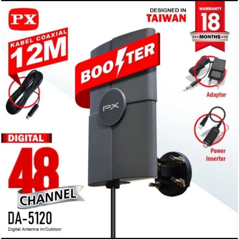 PX Antena TV Digital DVBT2 Indoor/ Outdoor/ Antenna TV PX Digital DA5120