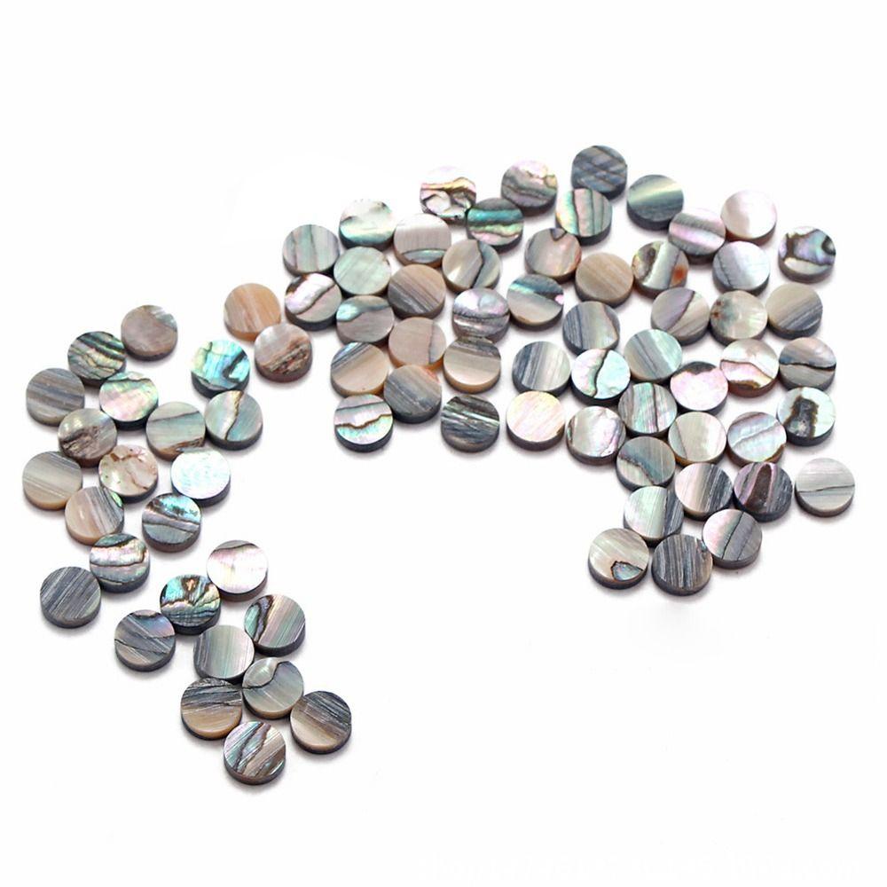SUYO 10 Pcs Abalone Inlay Dots Putih Bagian Warna-Warni Gitar Fretboard Fingerboard Mutiara Shell Dots