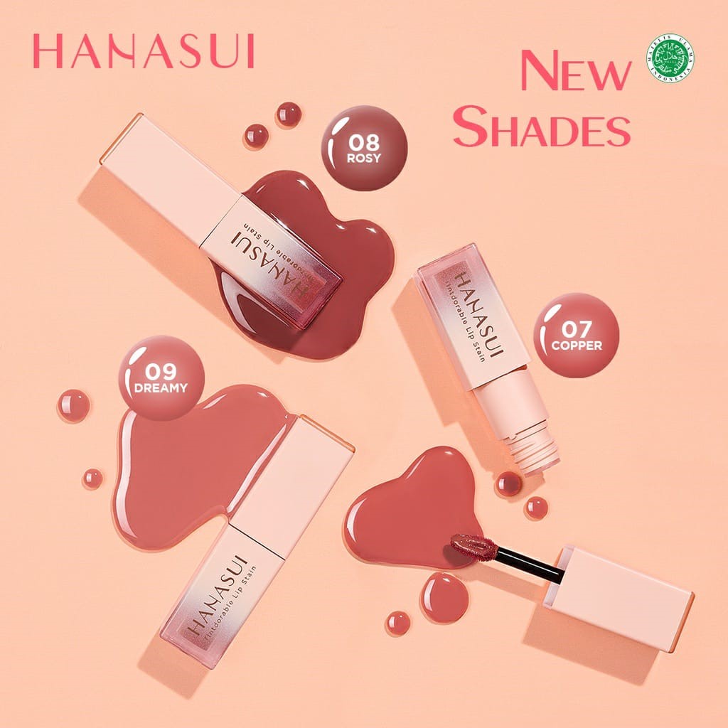 [ORI &amp; BPOM] HANASUI Tintdorable Lip Stain Lip Tint LipTint | Lipstain | Lipstick kosmetik bibir aqua jelly tint transferproof ombre | Hanasui Mattedorable Lipcream | Lip cream Hanasui | Hanasui Lip Cream | Lipstick Hanasui | Hanasui Lipstick