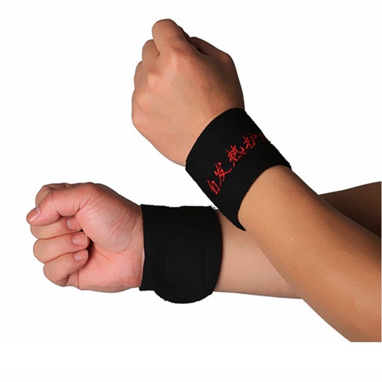 Sabuk Terapi Pergelangan Tangan Tourmaline Turmalin Wristband Deker Dekker Sarung Pergelangan Tangan Terapi Panas Magnetik Magnet Self Heating Belt Penghilang Nyeri Pegal Wrist Wrap Support Turmaline Magnetic Premium Perawatan Kesehatan