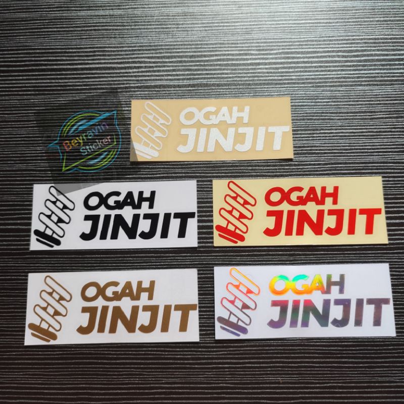 STICKER STIKER OGAH JINJIT CUTTING