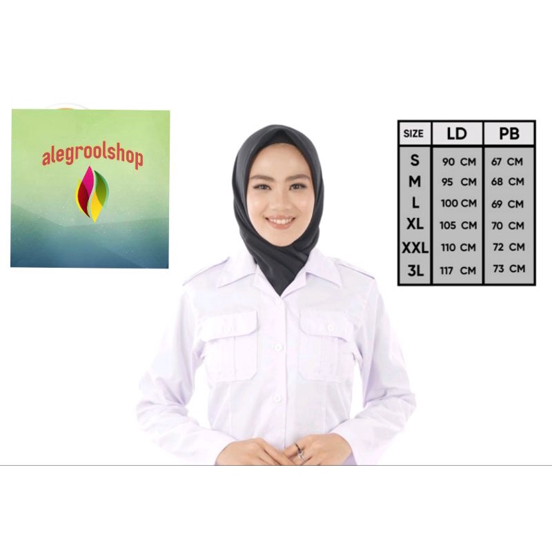 TERMURAH..BAJU DINAS PUTIH SERAGAM DINAS PUTIH SERAGAM DINAS WANITA SERAGAM PDH SERAGAM PNS BAJU SERAGAM PUTIH BAJU KERJA PUTIH BAJU PROFESI