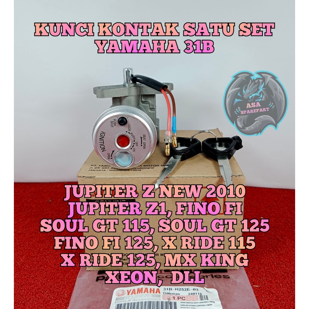 Kunci Kontak 31B Motor Yamaha Jupiter Z New Robot , Jupiter Z1 Fino FI 115 Fino FI 125 , X Ride 115 