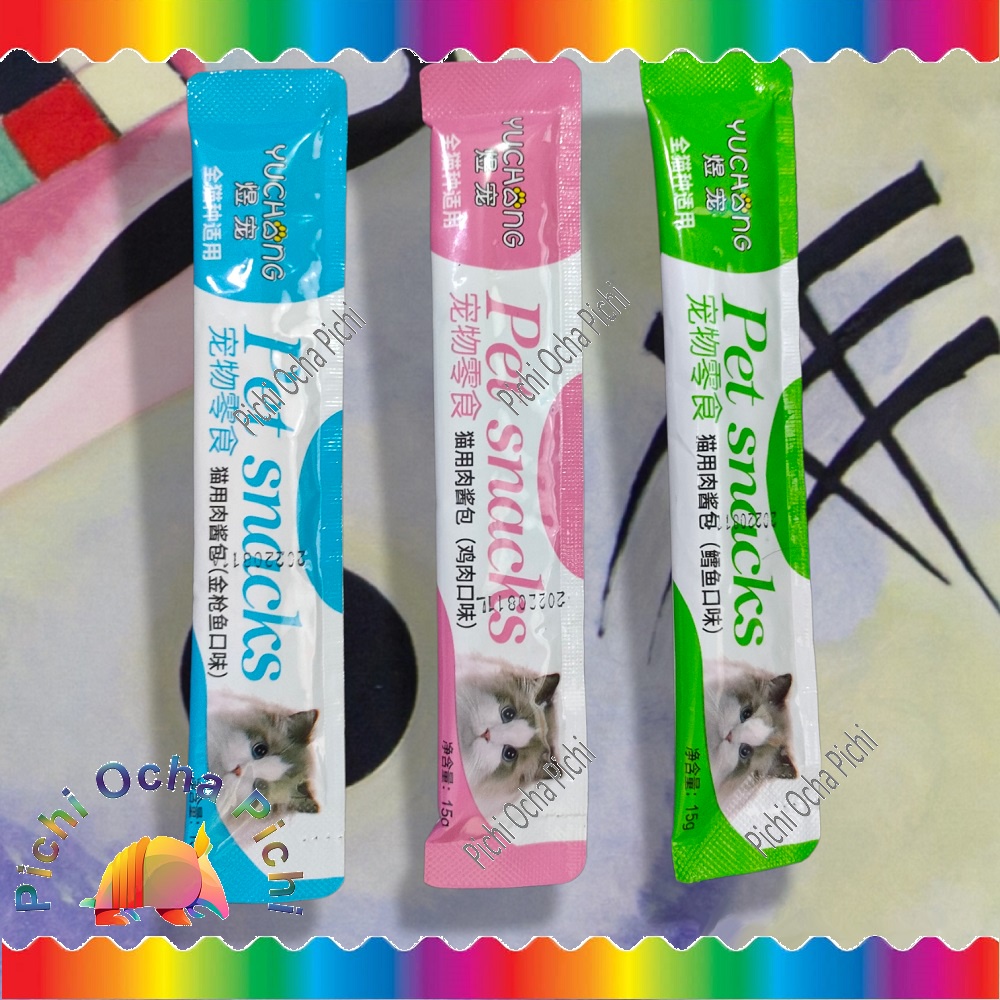 Cat Snack Treat Wet Food Pasta @15gr Cemilan Kucing dan Anak Kucing YuChang