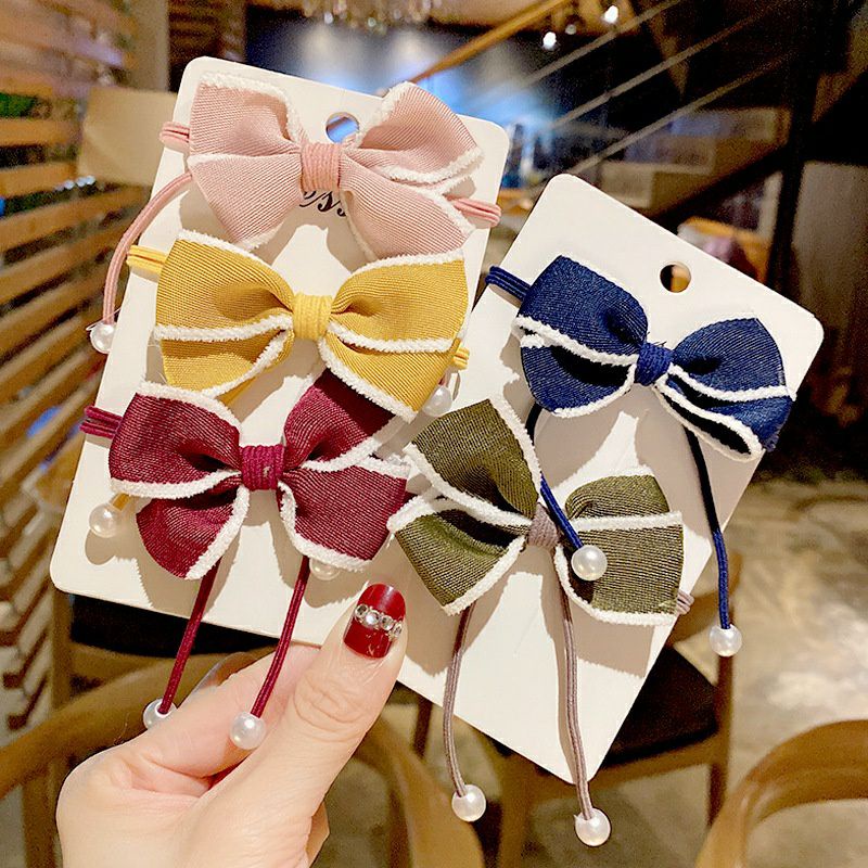 Ikat Rambut Pita Fashion Korea / Ribbon Hair Tie / Kuncir Rambut Pita