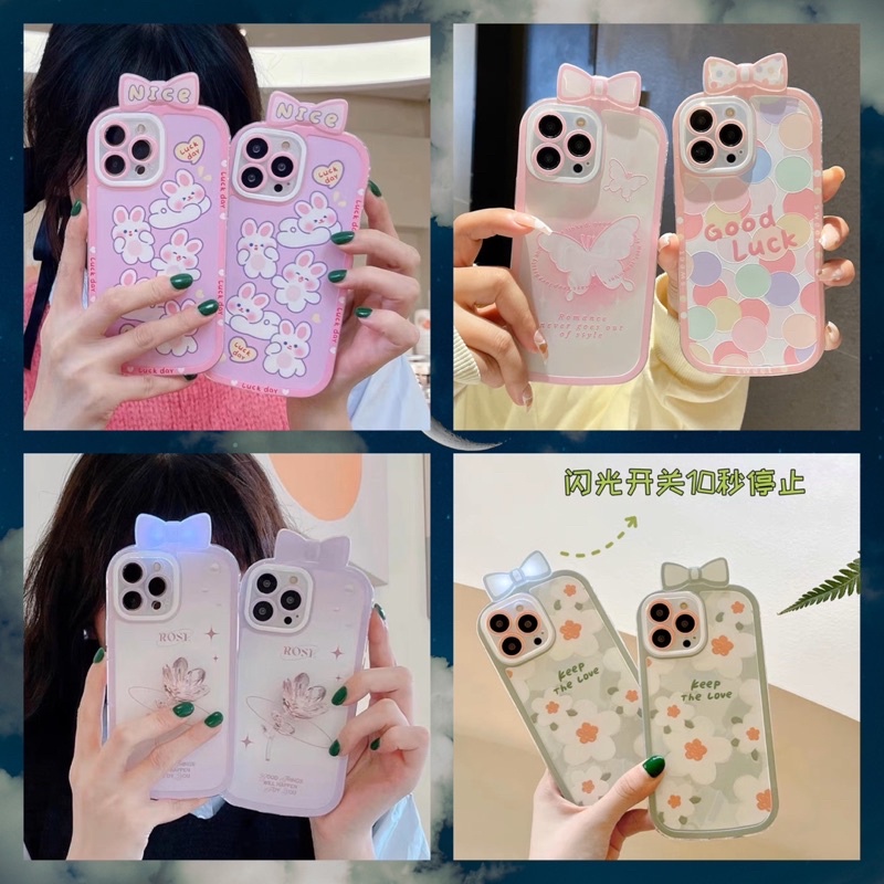 Led case untuk iphone oppo vivo samsung xiaomi huawei infinix