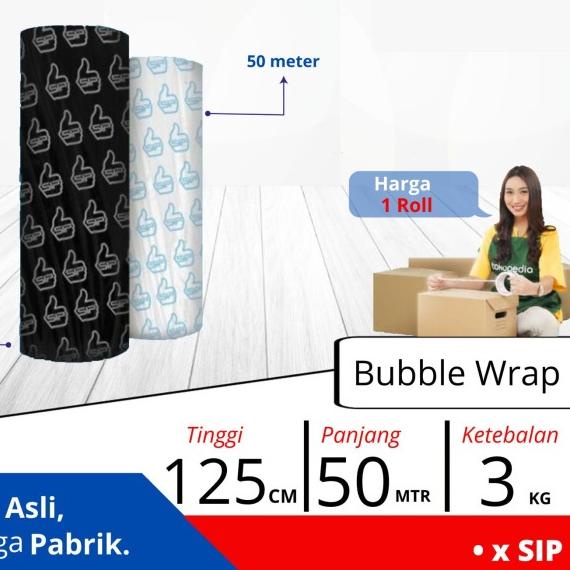 

Bubble wrap Hitam Putih 3kg Plastik Bubblewrap 1 Roll - Hitam, 2.4 KG