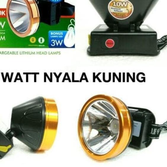 Senter Kepala / Head Lamp10W Luby L-2830K / L2830K (Sinar Kuning)