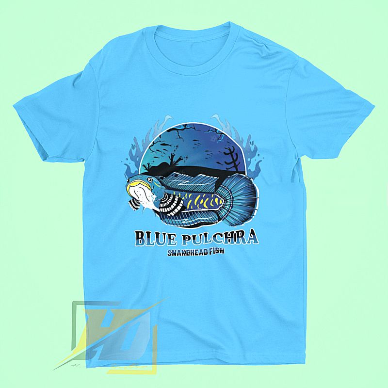 Baju Gambar ikan channa anak laki-laki unisex/kaos channa fish snakehead terbaru