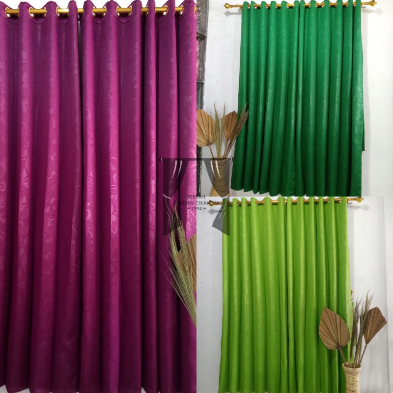 Gorden Hijau Muda/Hijau Tua/Ungu| Gorden Smokring | Gorden Embos | Gorden Polos | Gorden Minimalis |