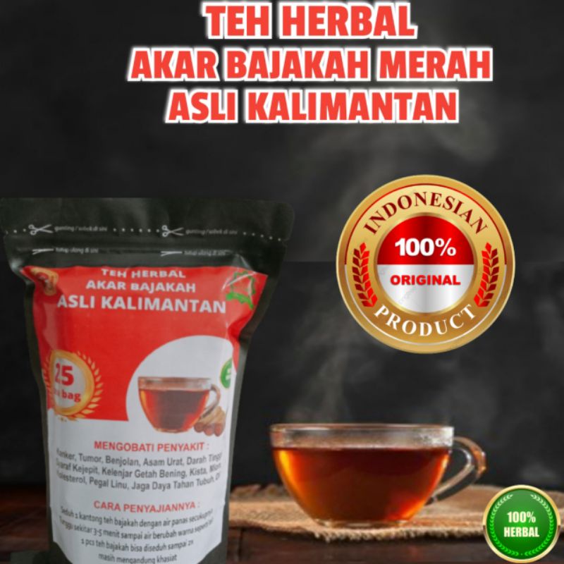 TEH BAJAKAH | TEH CELUP AKAR  BAJAKAH MERAH ASLI KALIMANTAN ORIGINAL