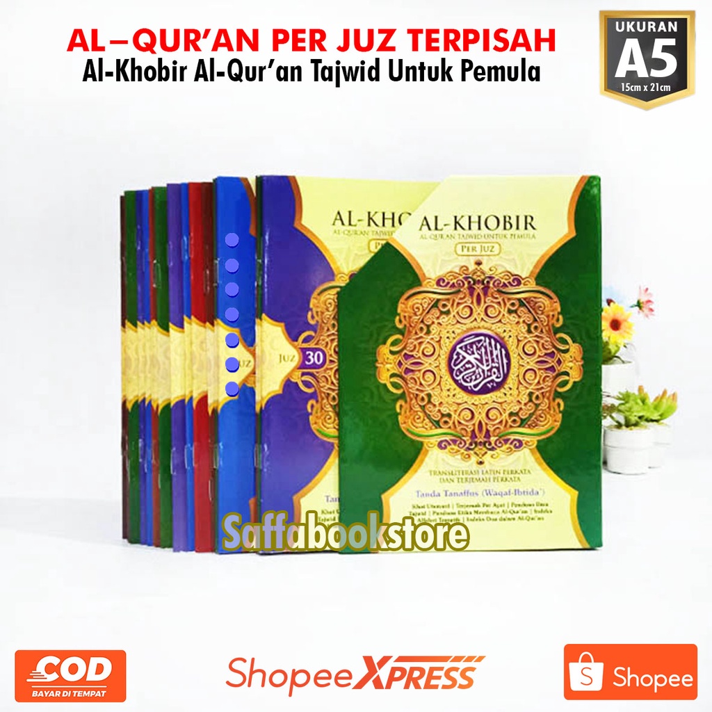Alquran Per Juz Al Khobir A5 Terjemahan Dan Tajwid Al Quran Latin Dan Terjemah Perkata Juz Perjuz Ta