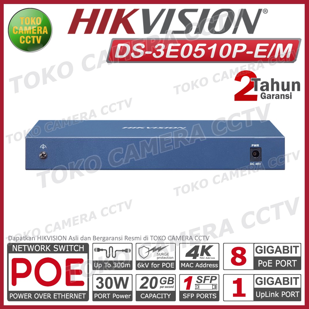 SWITCH POE HIKVISION 8 PORT