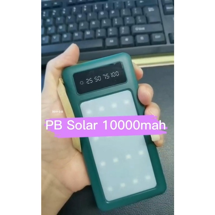 POWERBANK SOLAR 5IN1 10000MAH / POWER BANK 16LED SOLAR / POWERBANK 3USB LED