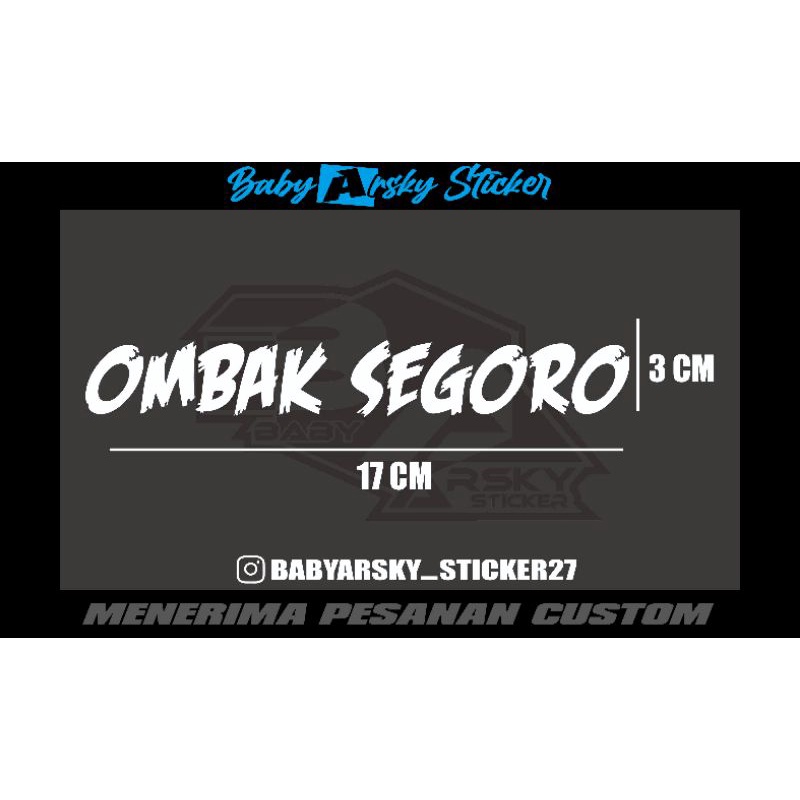STICKER CUTTING OMBAK SEGORO VARIASI PUTIH