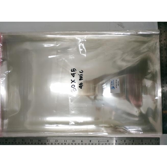 

30 x 45 cm Plastik OPP TEBAL Double Seal (100 lbr) (lem/seal)