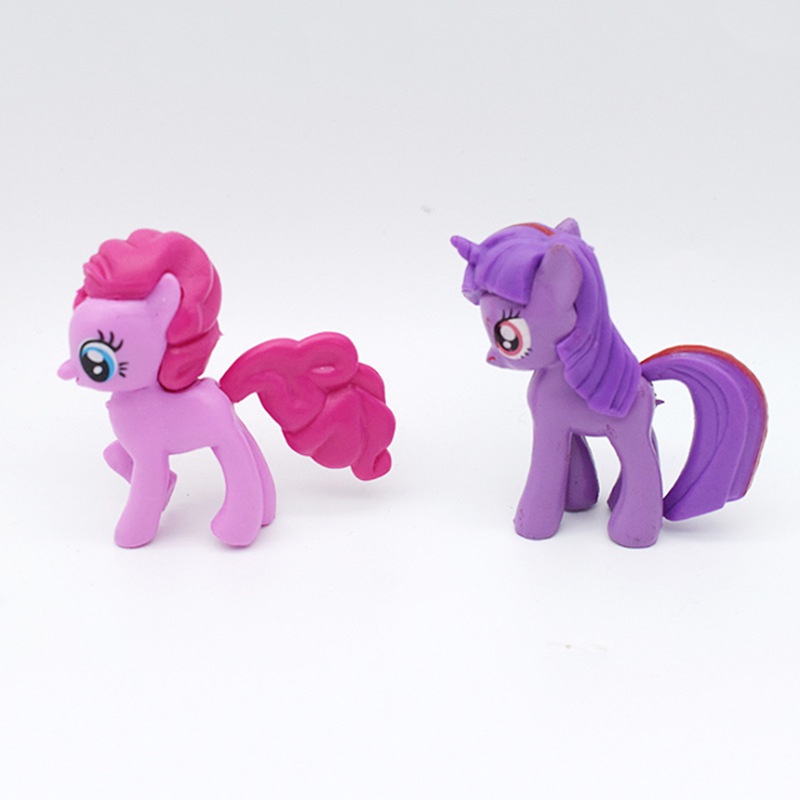 12pcs / set Mainan Action Figure Anime My Little Pony Mini Bahan PVC Untuk Dekorasi Kue