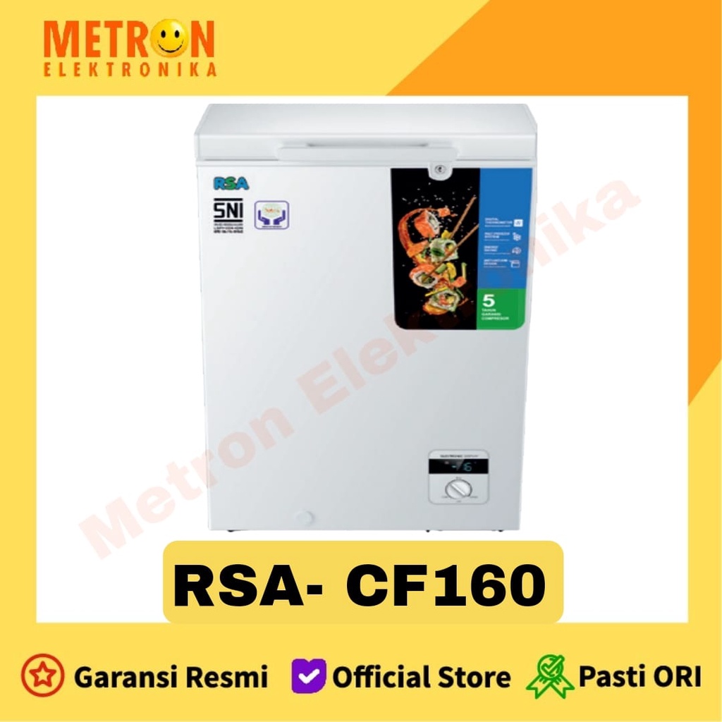 RSA CF 160 CHEST FREEZER 144 LITER / FREEZER BOX RSA CF160 / RSACF160