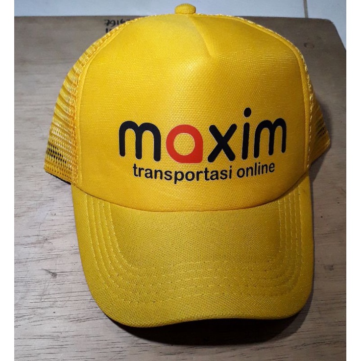 Topi  Trucker jaring Maxim transportasi online