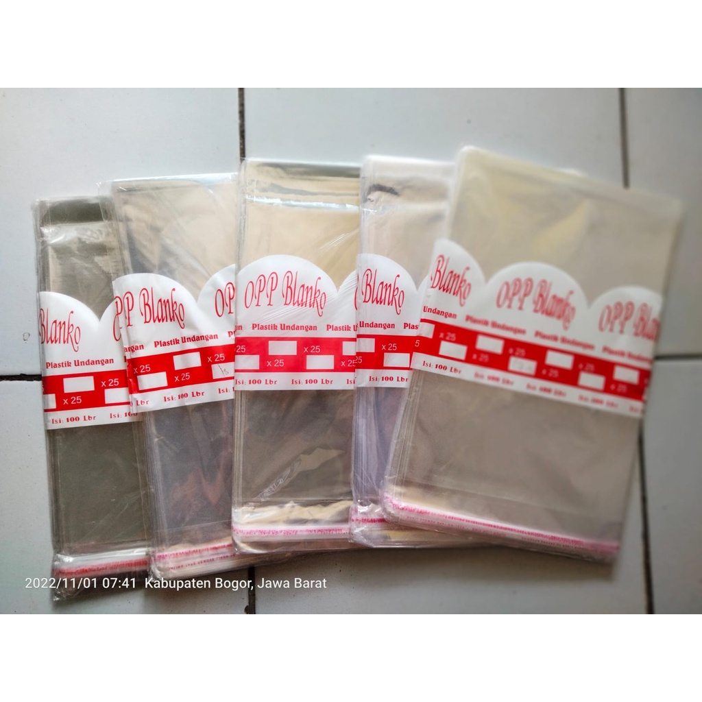 Plastik Undangan Opp 16.5x25