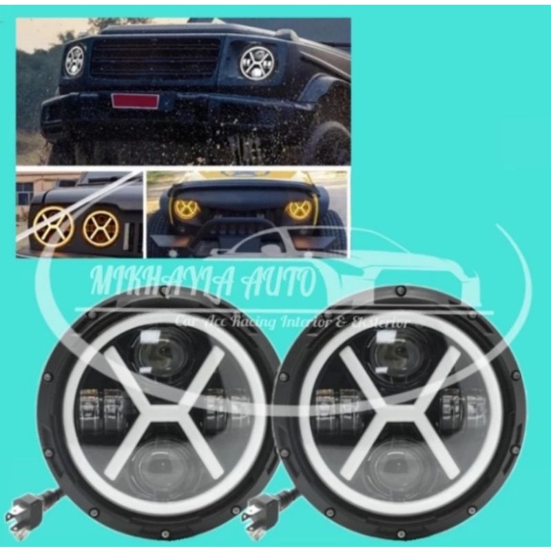 Lampu Led Headlamp 7inch Jeep Jimny Rubicon Hardtop
