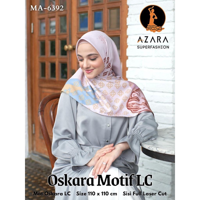 PILIH WARNA Azara Hijab Segi Empat Oskara Motif Lasercut Jilbab Murah