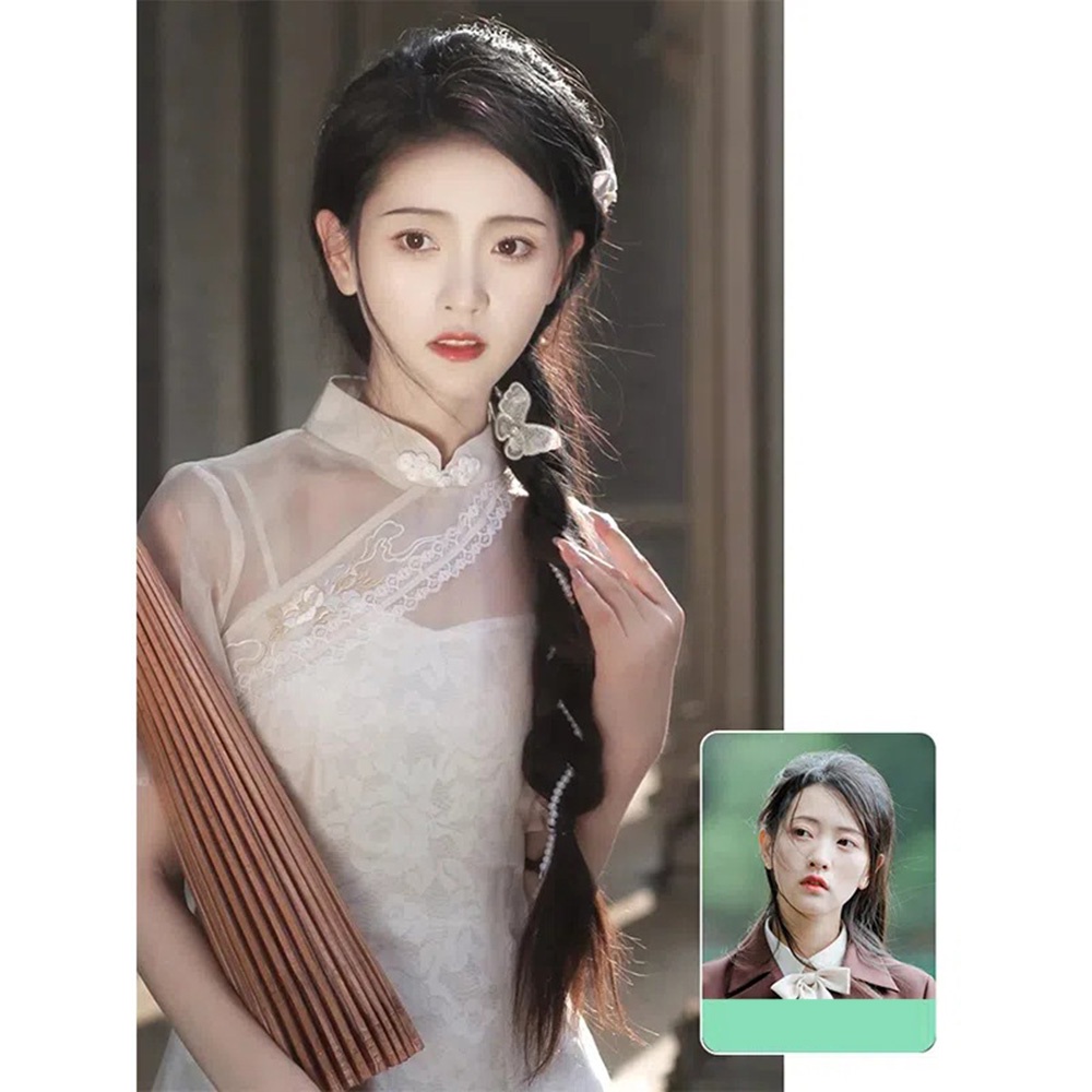 1pc Wig Rambut Ekstensi Model Kepang Ekor Kuda Dengan Jepit Kupu-Kupu Gaya Hip Hop Punk Untuk Wanita Butterfly