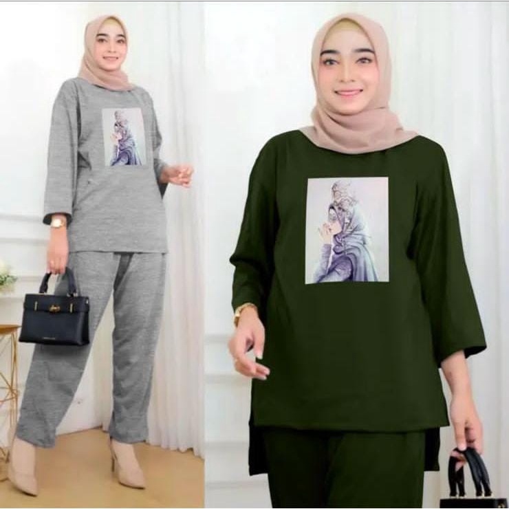 ONE SET OVERSIZE HIJAB QUEEN / SETELAN OVERSIZE HIJAB QUEEN