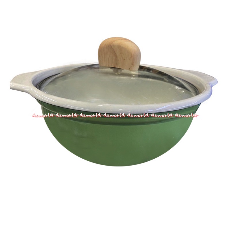 Krischef Green Bowl 18cm Mangkok Kaca Warna Hijau Yosenabe Mangkuk Saji Untuk Soup Sayur Bakso Kris Krischef Krisbow