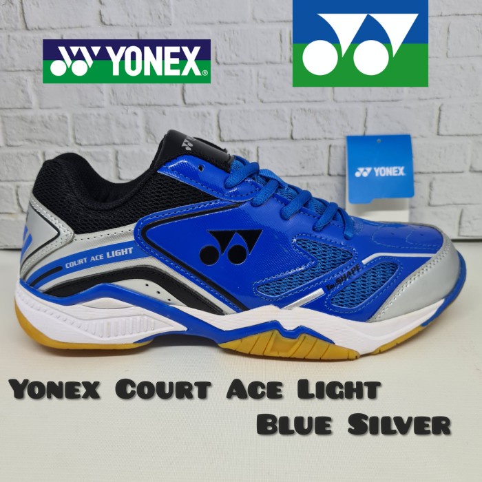 Sepatu Badminton YONEX COURT ACE LIGHT (Original) - Blue Silver, 39
