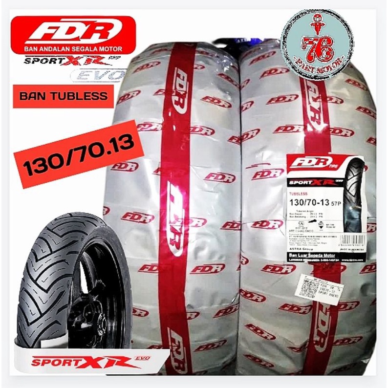 BAN TUBELESS FDR SPORT XR EVO 130/70.13 FREE PENTIL