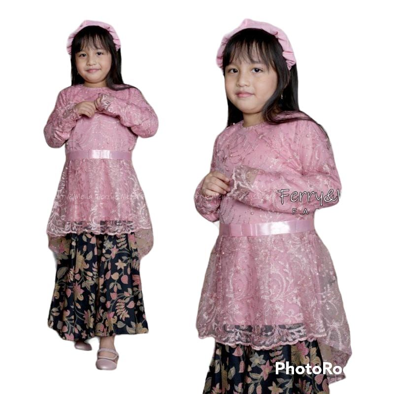 SET KEBAYA ANAK PEREMPUAN/KEBAYA BRUKAT ANAK/KEBAYA PESTA ANAK/ROK KEBAYA ANAK