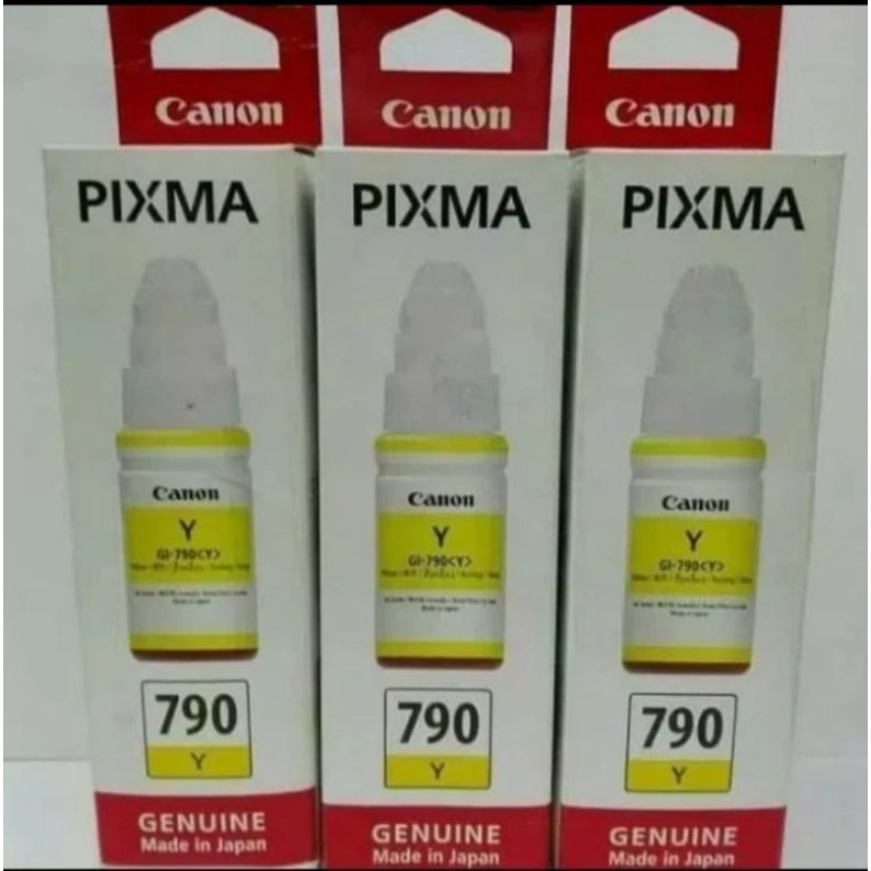 Tinta Canon PIXMA 790 ori Datascrip biru kuning merah