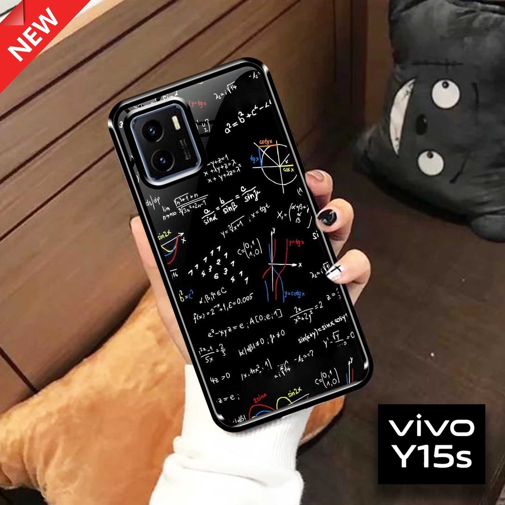 Case Vivo Y15S - Hardcase Glossy Vivo Y15s - Fashion Case [ Rumus ] - Softcase Kaca Vivo Y15s - Sili