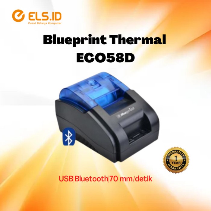 Printer Thermal Bluetooth Blueprint ECO58D