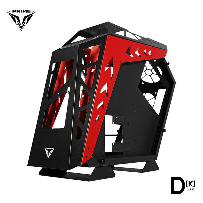 PRIME D-[K] V2.0 - ALUMUNIUM GAMING CASE - DUAL SIDE TEMPERED GLASS / Casing PC Gaming