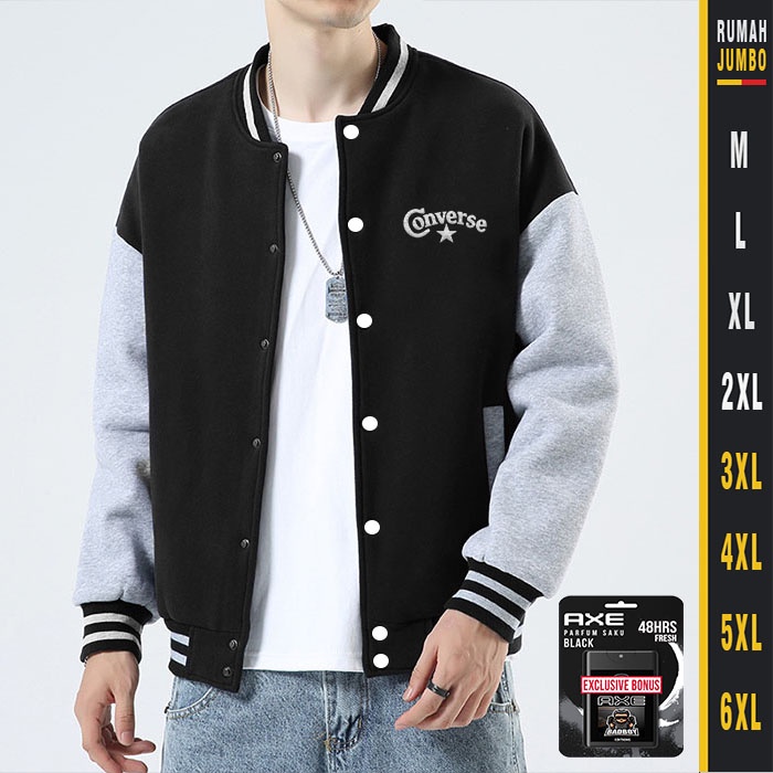 JAKET VARSITY BIG SIZE SWITER BASEBALL OVERSIZE SWEATER PRIA JUMBO CV