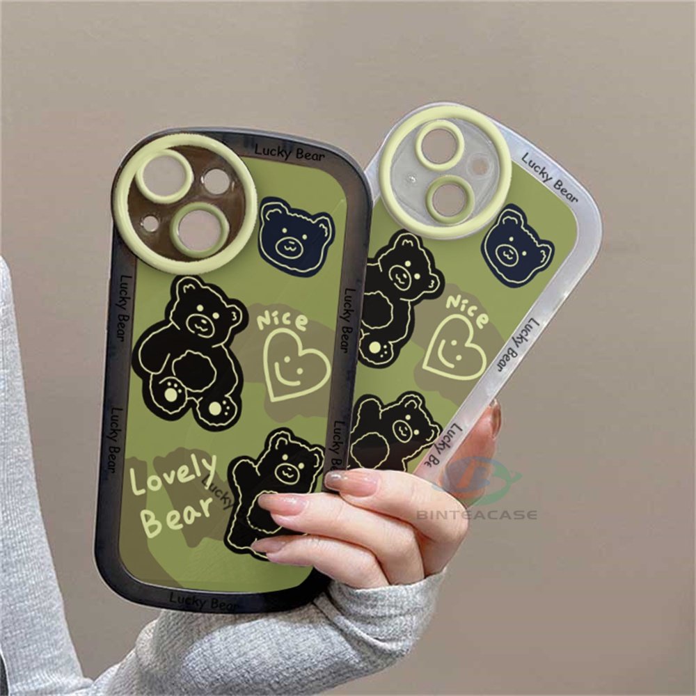 Soft Case Bahan TPU Desain Beruang Matcha Untuk OPPO A77S A57 2022 A15 A16 A16K A54 A53 A12 A5S A7 A3S A31 A52 A83 A92 A37 F9 A1K F1s