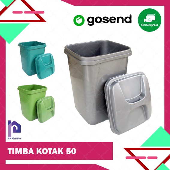 Jual Timba Kotak 50l Tutup Tong Segi 50 Liter Ember Air Plastik