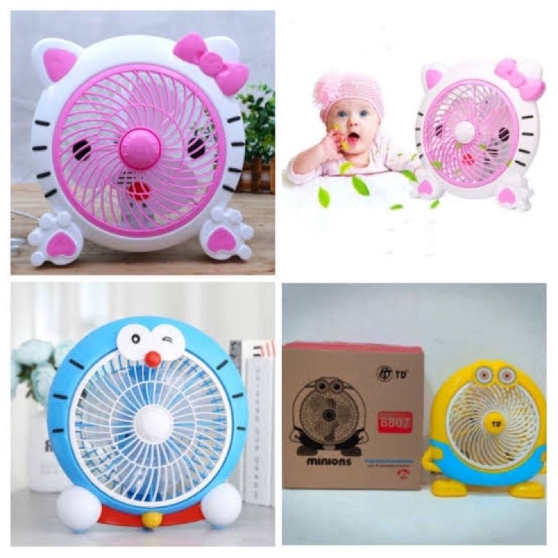 KIPAS ANGIN KARAKTER MERK TD/KIPAS ANGIN KARAKTER HELLO KITTY/KIPAS ANGIN DORAEMON