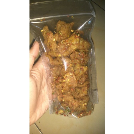

kulit ayam krispy pedas daun jeruk