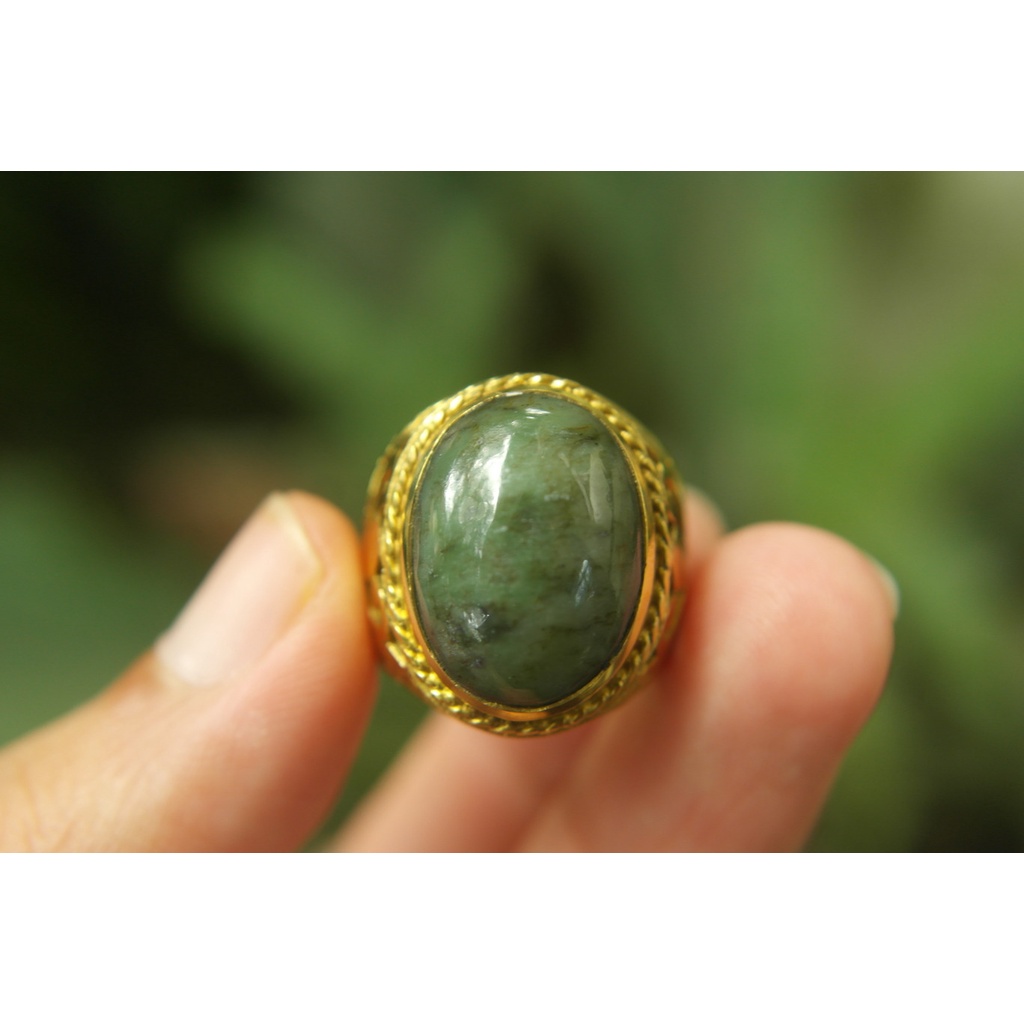 Natural Giok Aceh Ring 8 Kode Y88