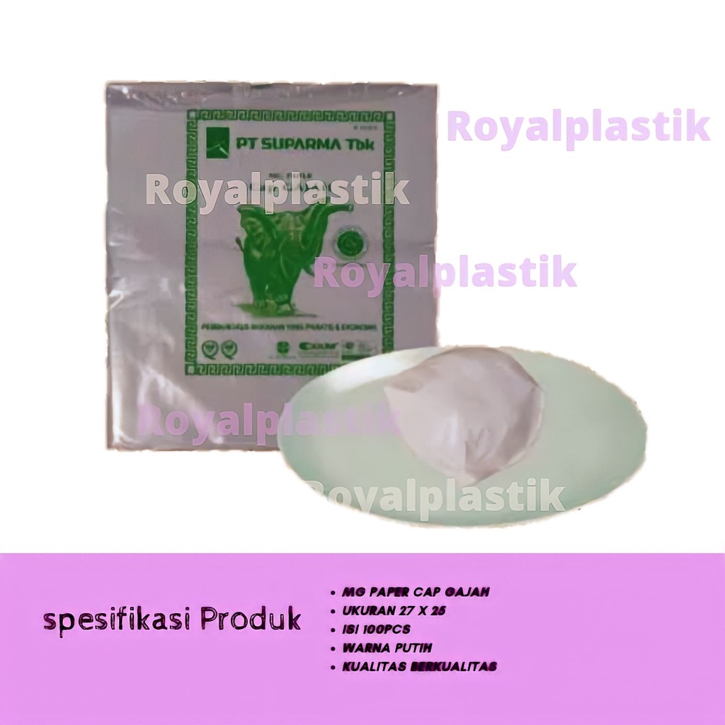 

Mg Paper Cap Gajah / Kertas Nasi KFC
