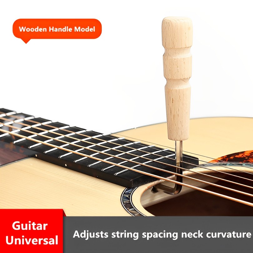 1pc Kunci Pas Hexagonal Bahan Kayu Ukuran 4mm Untuk Leher Gitar