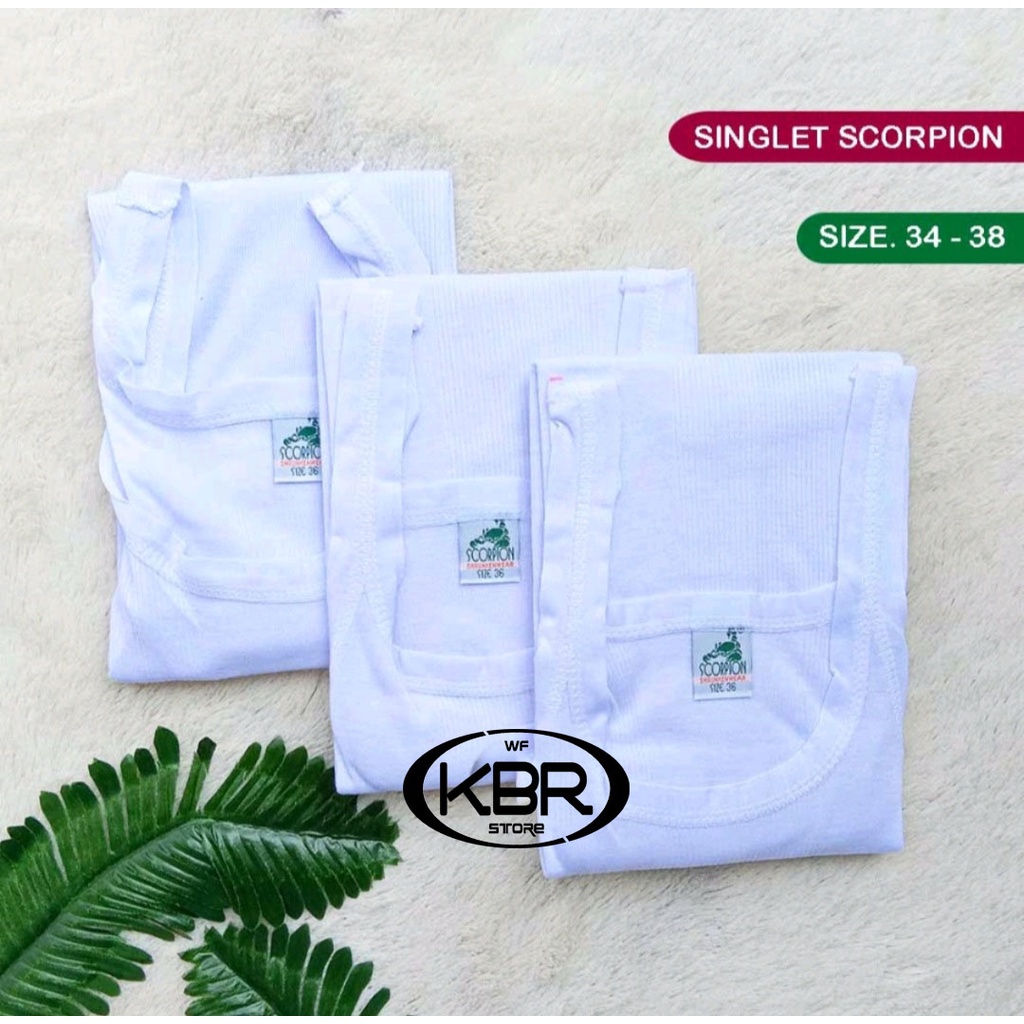 ISI 1 PCS, 3 PCS, 6 PCS / Singlet scorpion singlet pria dewasa | kaos dalam pria dewasa murah berkualitas | pakaian dalam pria / Kaos dalam pria kbr store