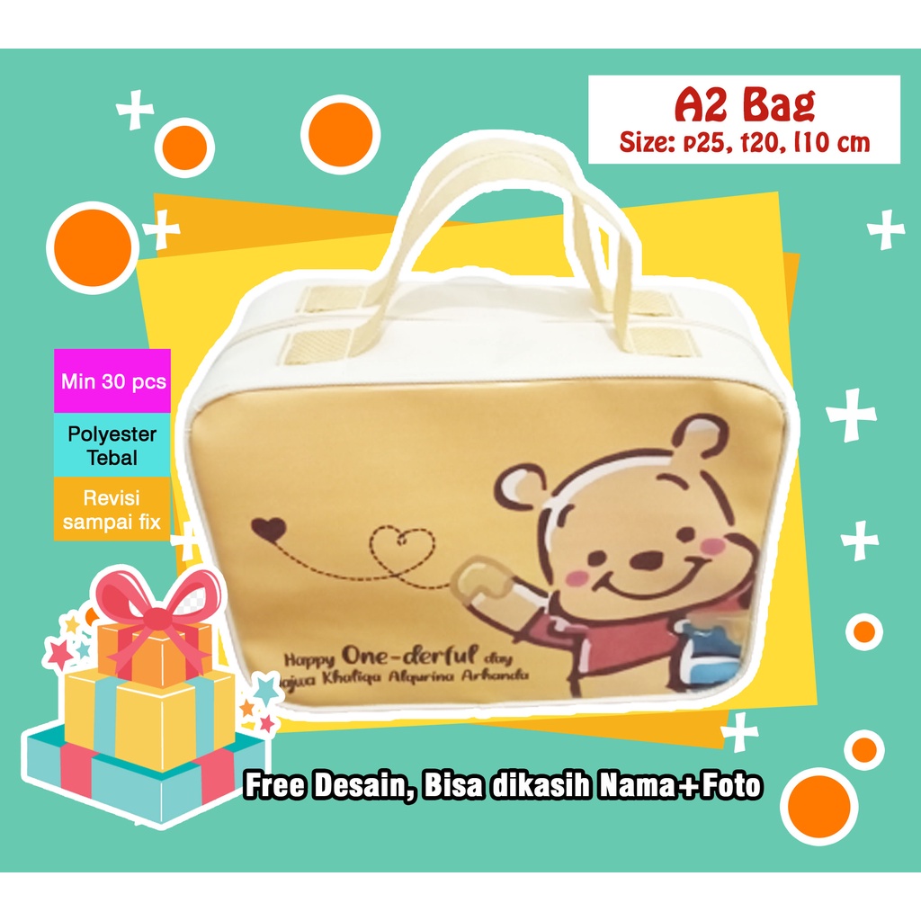 [A2 BAG CUSTOM] TAS ULANG TAHUN ANAK CUSTOM SOUVENIR ULANG TAHUN ANAK MURAH GOODIE BAG ULANG TAHUN A