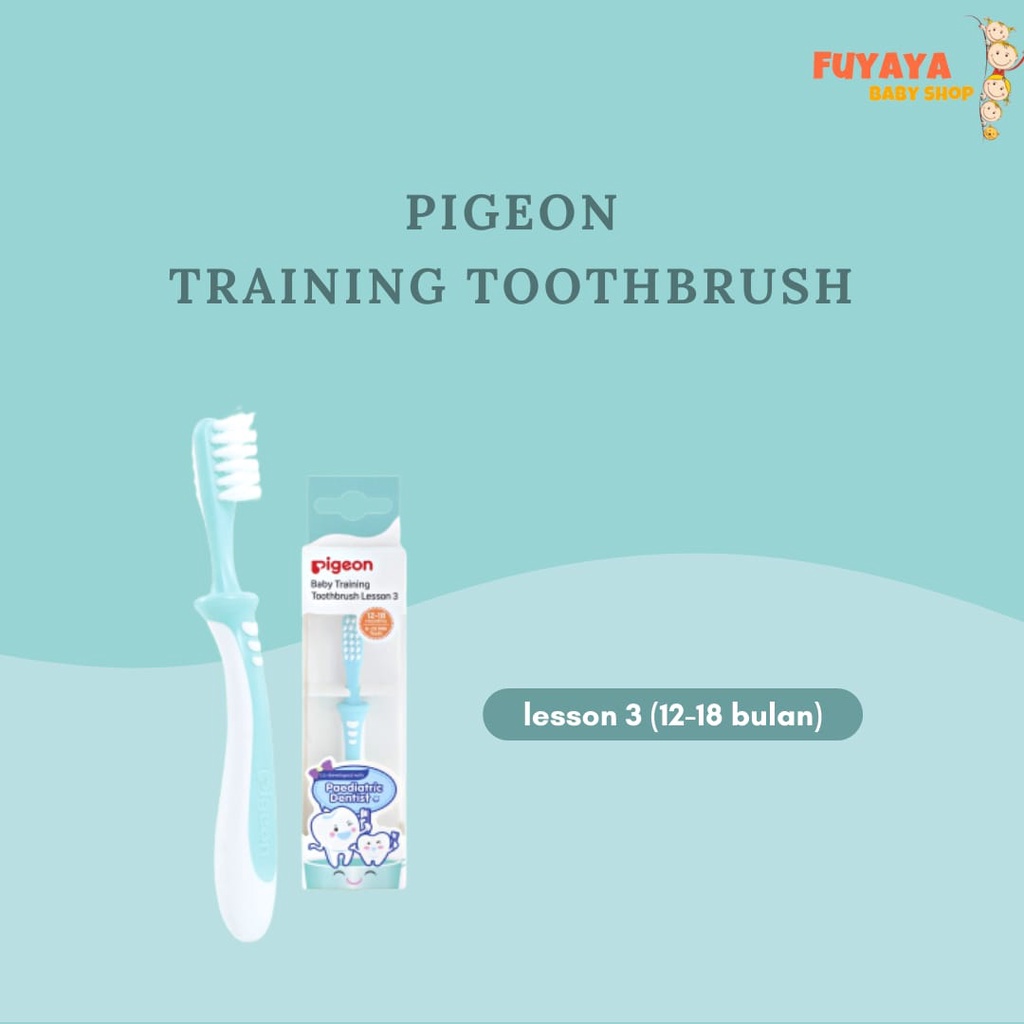 Pigeon Training Toothbrush Lesson 3 (12-18 bulan) Sikat Gigi Bayi Anak Tahap 3 / Gosok Gigi / Alat P