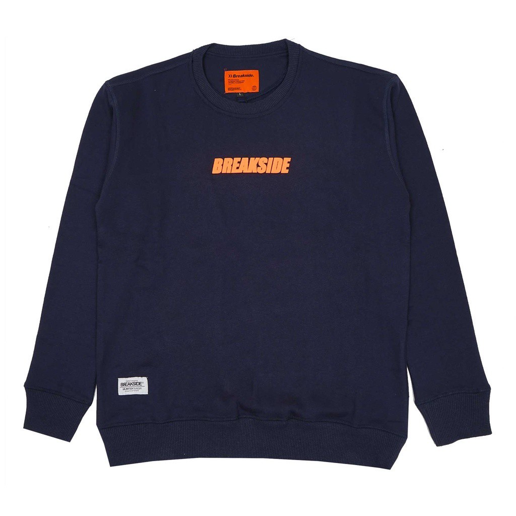 Hipokrit Sweater Crewneck Breakside Navy Blue | Sweater Crewneck Breakside Unlimited | Sweater Pria 