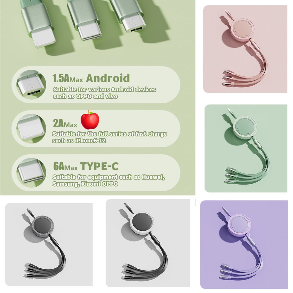 Kabel Data / Charger 66W Fast Charging Untuk Apple / Android / Huawei