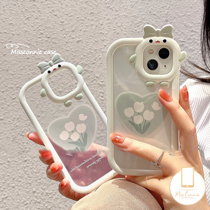 Cute Love Heart Fresh Flowers Case Samsung A14 A04 A13 A04s A32 A03s A04E A12 A11 A53 A03 A73 A21s A52 A51 A52s A23 A50s A50 A22 A71 A30s A31 A33 A02s 3D Bow Monster Lens Soft Case